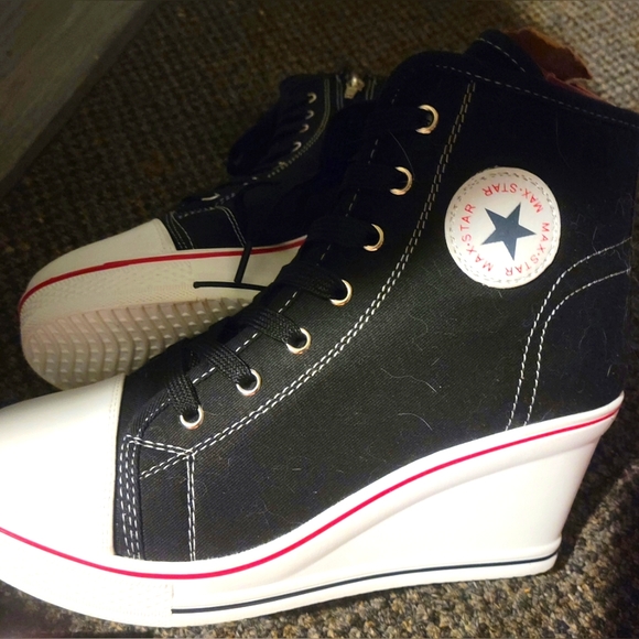 YUFU STAR Shoes New No Boxwomens Size 885 Black And White Wedge